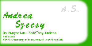 andrea szecsy business card